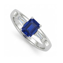 Afbeelding in Gallery-weergave laden, echte baguette diamant 3karaat ring close-up detail