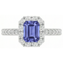 Afbeelding in Gallery-weergave laden, Ring met tanzaniet en Natuurlijke echte diamanten ( niet in een laboratorium gekweekt ) van 11,75 ct, nieuw witgoud 14k