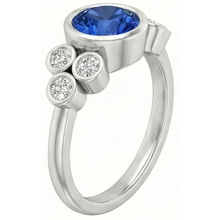 Afbeelding in Gallery-weergave laden, echte round diamant 2.70karaat ring bovenaanzicht