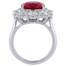 Afbeelding in Gallery-weergave laden, echte round robijn 6.5karaat ring op wit