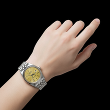 Afbeelding in Gallery-weergave laden, Roestvrij staal Champagne stok wijzerplaat Gecanneleerde rand Datumjust Rolex herenhorloge SNELLE INSTELLING