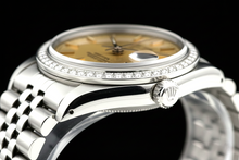 Afbeelding in Gallery-weergave laden, Roestvrij staal Datumjust Champagne Stok wijzerplaat Rolex dameshorloge jubileum