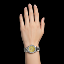 Afbeelding in Gallery-weergave laden, Roestvrij staal Datumjust Champagne Stok wijzerplaat Rolex dameshorloge jubileum P1