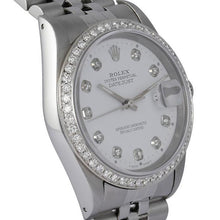 Afbeelding in Gallery-weergave laden, Roestvrij stalen armband Rolex Datumjust herenhorloge met diamanten rand