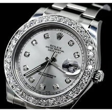 Afbeelding in Gallery-weergave laden, Roestvrij stalen diamanten rand Rolex-horloge