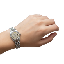 Afbeelding in Gallery-weergave laden, Roestvrij stalen jubileumarmband Rolex Datumjust dameshorloge met gecanneleerde rand P4