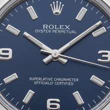 Afbeelding in Gallery-weergave laden, Rolex 31mm roestvrij staal blauwe Arabische wijzerplaat horloge