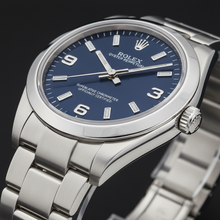 Afbeelding in Gallery-weergave laden, Rolex 31mm roestvrij staal blauwe Arabische wijzerplaat horloge