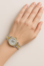 Afbeelding in Gallery-weergave laden, Rolex Datejust 26 mm Wit Parelmoer Diamant Wijzerplaat Two Tone Oyster Armband Horloge