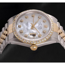 Afbeelding in Gallery-weergave laden, Rolex Datejust Herenhorloge Parelmoer Diamant Wijzerplaat Tweekleurig SNELLE INSTELLING