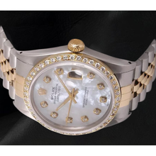 Afbeelding in Gallery-weergave laden, Rolex Datejust Herenhorloge Parelmoer Diamant Wijzerplaat Tweekleurig SNELLE INSTELLING