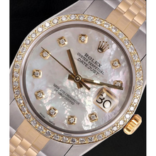 Afbeelding in Gallery-weergave laden, Rolex Datejust Herenhorloge Parelmoer Diamant Wijzerplaat Tweekleurig SNELLE INSTELLING