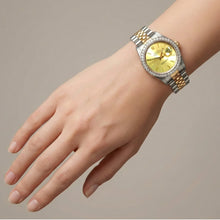 Afbeelding in Gallery-weergave laden, Rolex Datumjust herenhorloge Natuurlijke echte diamant ( niet in het laboratorium gekweekt )en rand goud en roestvrij stalen armband snel ingesteld