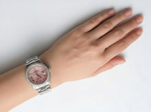Afbeelding in Gallery-weergave laden, Rolex roze Romeinse wijzerplaat diamanten rand Oester-armband herenhorloge 36 mm SNELLE INSTELLING