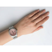 Afbeelding in Gallery-weergave laden, Rolex roze Romeinse wijzerplaat Natuurlijke echte diamant ( niet in het laboratorium gekweekt )en rand Oester-armband herenhorloge 36 mm SNELLE INSTELLING