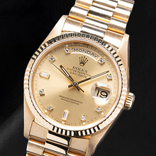 Afbeelding in Gallery-weergave laden, Briljant Rolex karaat Yellow Gold – vooraanzicht