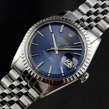 Afbeelding in Gallery-weergave laden, Rolex Datejust 36mm Jaar 1986 Knikvormige Wijzerplaat met Streepindexen Roestvrij Staal Horloge