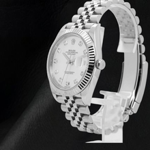 Afbeelding in Gallery-weergave laden, Rolex Datejust 41mm Parelmoer Diamanten Wijzerplaat Jubilee-armband Roestvrij Staal Horloge
