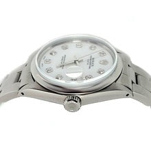 Afbeelding in Gallery-weergave laden, Rolex Date Wit Parelmoer Diamant Wijzerplaat 34mm Roestvrijstalen Horloge