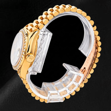 Afbeelding in Gallery-weergave laden, Rolex Datejust 26 mm 69178 Zwarte Fabrieks Diamanten Wijzerplaat Diamanten Lunette Geelgoud