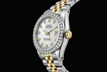 Afbeelding in Gallery-weergave laden, Rolex Datejust 6917 Dames 26mm Wit Parelmoer Diamanten Wijzerplaat Tweekleurig Horloge