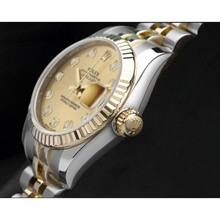 Afbeelding in Gallery-weergave laden, Rolex Datejust champagne Diamant Wijzerplaat Verborgen Sluiting Quick Set 26 mm tweekleurig Horloge