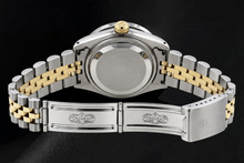 Afbeelding in Gallery-weergave laden, Rolex Datejust 6917 Dames 26mm Zwarte String Diamanten Wijzerplaat Tweekleurig Horloge