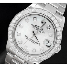 Afbeelding in Gallery-weergave laden, Rolex Lady Datejust 31 mm Wit Parelmoer Diamant Wijzerplaat Roestvrijstalen Horloge