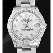 Afbeelding in Gallery-weergave laden, Rolex Lady Datejust 31 mm Wit Parelmoer Diamant Wijzerplaat Roestvrijstalen Horloge
