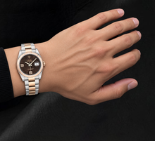 Afbeelding in Gallery-weergave laden, Rolex 116201 Datejust 36mm Bruine Florale Arabische Diamanten Wijzerplaat Tweekleurig Horloge
