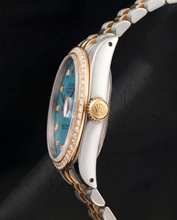 Afbeelding in Gallery-weergave laden, Rolex 16013 Datejust 36mm Blauwe Diamanten Wijzerplaat Tweekleurig Horloge