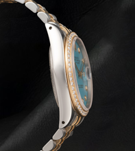 Afbeelding in Gallery-weergave laden, Rolex 16013 Datejust 36mm Blauwe Diamanten Wijzerplaat Tweekleurig Horloge