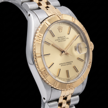 Afbeelding in Gallery-weergave laden, Rolex 16013 Datejust Champagne Wijzerplaat Turn-O-Graph Lunette 36mm Tweekleurig Horloge