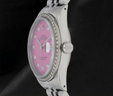 Afbeelding in Gallery-weergave laden, Rolex 16014 Datejust 36mm Roze Diamanten Wijzerplaat Roestvrij Staal Horloge