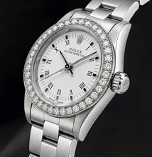 Afbeelding in Gallery-weergave laden, Rolex 26mm Oyster Perpetual 67193 Witte Romeinse Wijzerplaat Roestvrij Staal Horloge