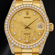 Afbeelding in Gallery-weergave laden, Rolex 68278 President 31 mm Champagne Jubilé Diamanten Wijzerplaat Geelgoud Horloge