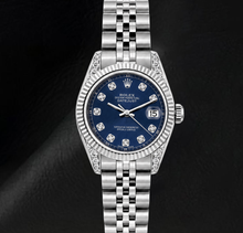 Afbeelding in Gallery-weergave laden, Rolex 6916 Datejust 26mm Blauwe Diamanten Wijzerplaat Roestvrij Staal Horloge