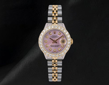 Afbeelding in Gallery-weergave laden, Rolex 6917 Datejust Roze Parelmoer Diamanten Wijzerplaat 26mm Tweekleurig Horloge