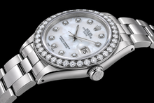 Afbeelding in Gallery-weergave laden, Rolex Date 1500 34mm Wit Parelmoer Diamanten Wijzerplaat Roestvrij Staal