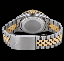 Afbeelding in Gallery-weergave laden, Rolex Date 1505 34mm Wit Parelmoeren Diamanten Wijzerplaat met Diamantensnoer Tweekleurig Horloge