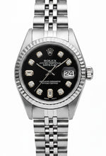 Afbeelding in Gallery-weergave laden, Rolex Jubileum-armband van roestvrij staal met diamantwijzerplaat Datumjust-horloge