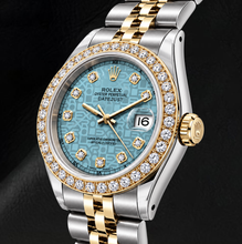 Afbeelding in Gallery-weergave laden, Rolex Datejust 16013 IJsblauwe Diamanten Wijzerplaat 36 mm Jubilee-band Tweekleurig Horloge
