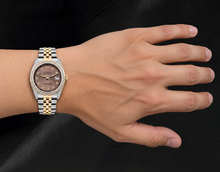 Afbeelding in Gallery-weergave laden, Rolex Datejust 16013 Zalmkleurige Diamanten Wijzerplaat 36mm Tweekleurig Horloge