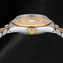 Afbeelding in Gallery-weergave laden, Rolex Datejust 1601 36mm Champagne Wijzerplaat met Streepindexen Tweekleurig Horloge