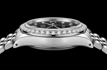 Afbeelding in Gallery-weergave laden, Rolex Datejust 16200 36mm Zwarte Diamanten Wijzerplaat Roestvrij Staal Horloge