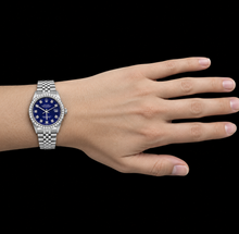 Afbeelding in Gallery-weergave laden, Rolex Datejust 16200 36mm Blauwe Diamanten Wijzerplaat Roestvrij Staal Horloge