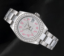 Afbeelding in Gallery-weergave laden, Rolex Datejust 178240 31mm Horloge van Roestvrij Staal met Roze Oost-Arabische Wijzerplaat Geplaveid met Diamanten