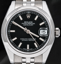 Afbeelding in Gallery-weergave laden, Rolex Datejust 178240 Zwarte Lichtgevende Wijzerplaat 31mm Roestvrij Staal Horloge