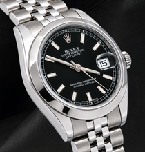 Afbeelding in Gallery-weergave laden, Rolex Datejust 178240 Zwarte Lichtgevende Wijzerplaat 31mm Roestvrij Staal Horloge