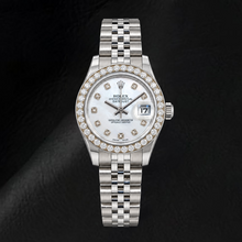 Afbeelding in Gallery-weergave laden, Rolex Datejust 179160 26mm Wit Parelmoer Diamanten Wijzerplaat Roestvrij Staal Horloge
